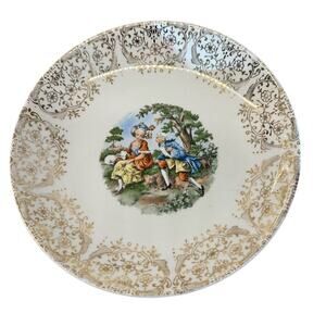 Vintage China Soup Bowls‎ | Royal Garden Scene | 1 of 8